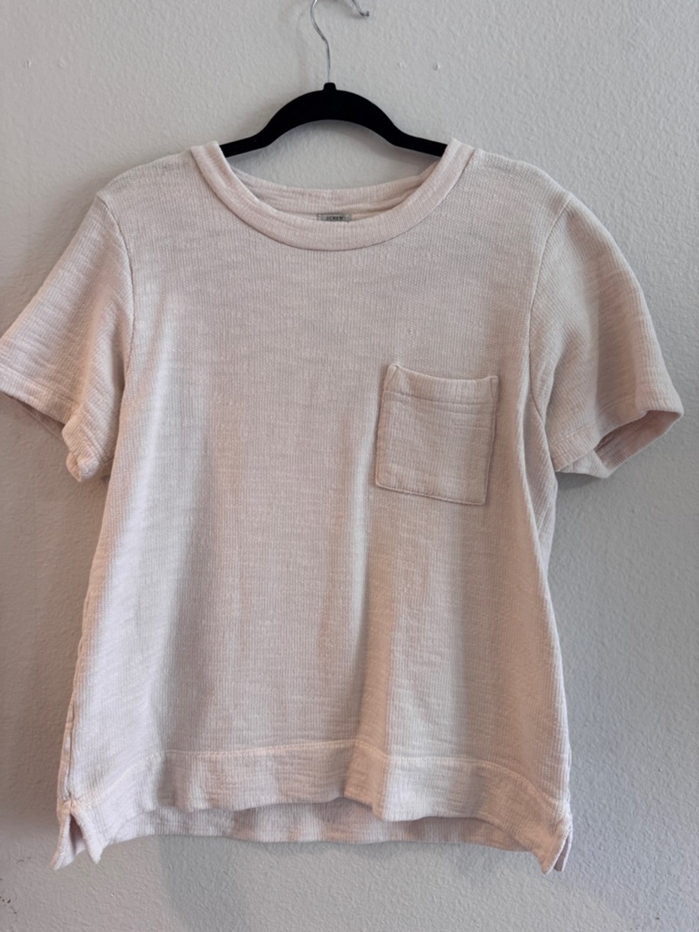 J. Crew Cream Knit Tee, Size Large
